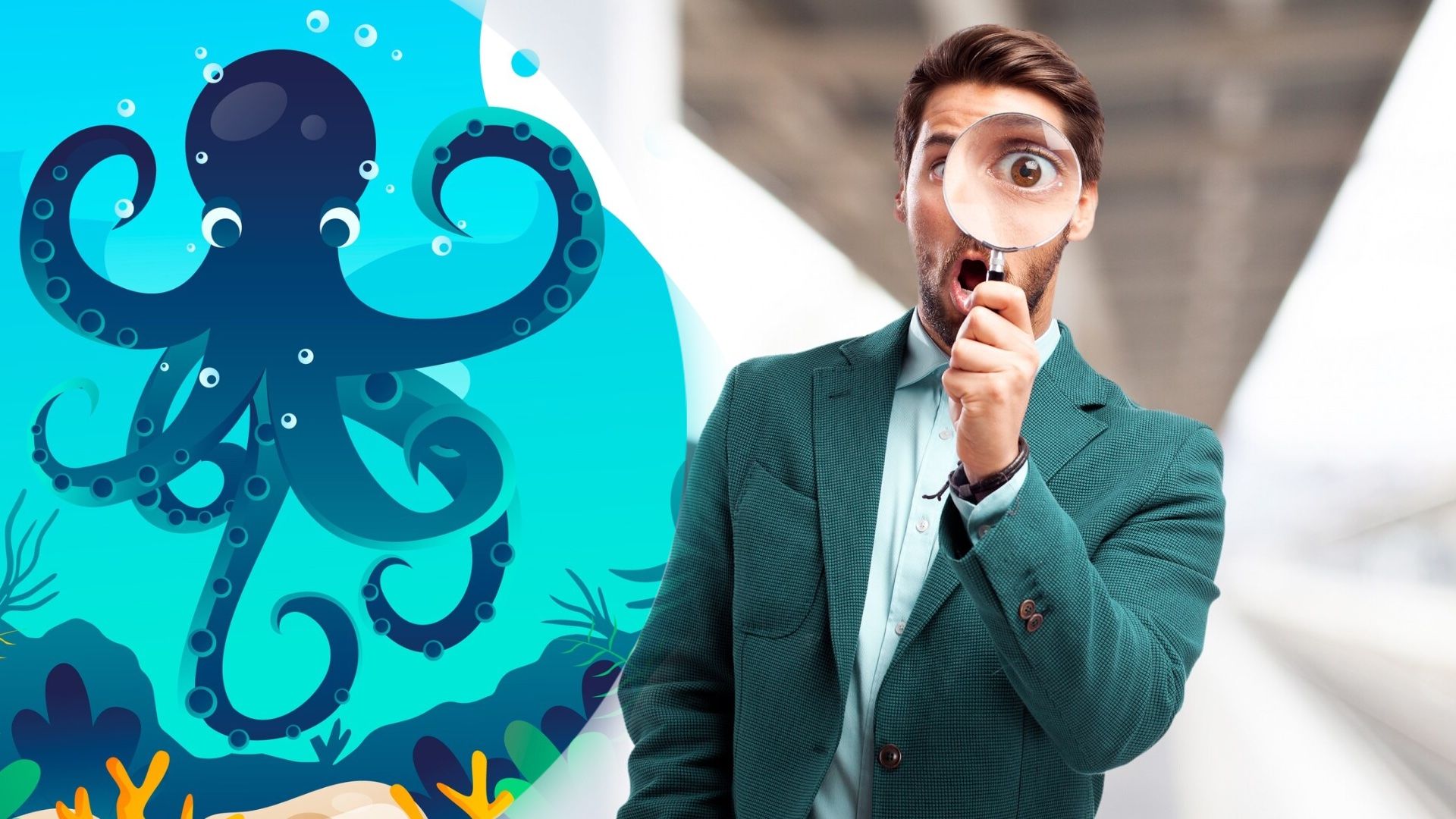 Найдите на картинке осьминога Найдите на картинке осьминога