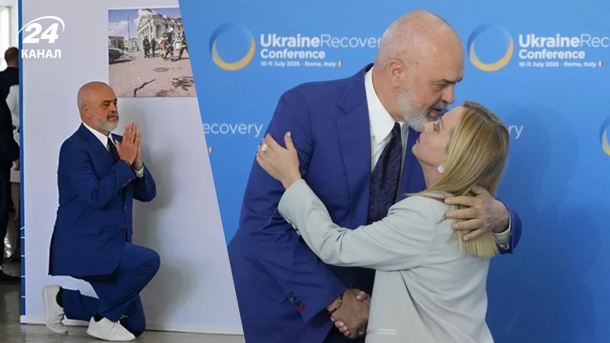 Эди Рама не впервые стал на колено перед Джорджией Мелони