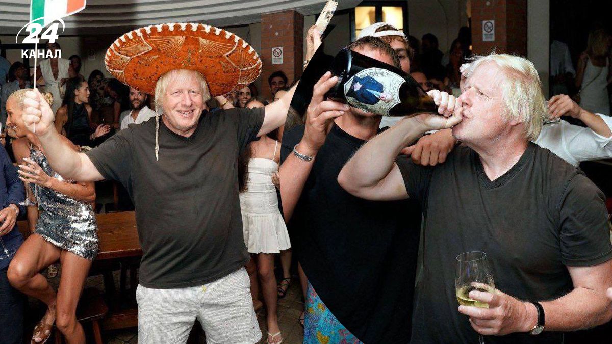 Борис Джонсон посетил вечеринку на Капри Борис Джонсон посетил вечеринку на Капри